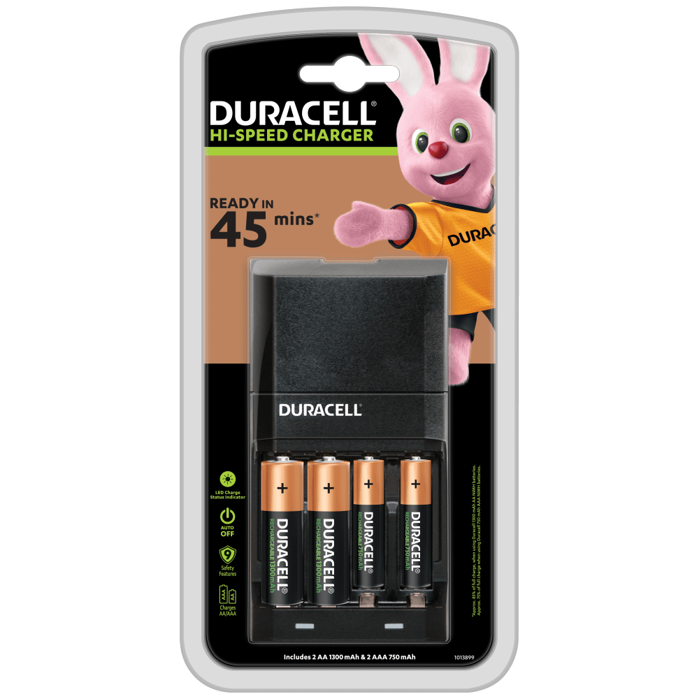 Duracell 45-minute fast charger for AA and AAA batteries