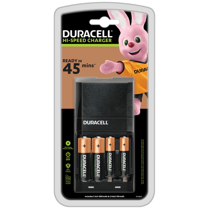 Duracell 45-minute fast charger for AA and AAA batteries