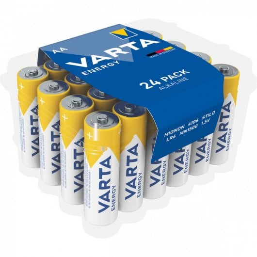 VARTA - ENERGY ALKALINE BATTERY AA LR6 PACK*24 BATTERIES