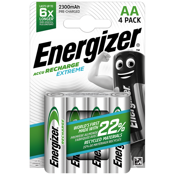 ENERGIZER - EXTREME RECHARGEABLE BATTERY HR6 AA 2300mAh 4 UNIT