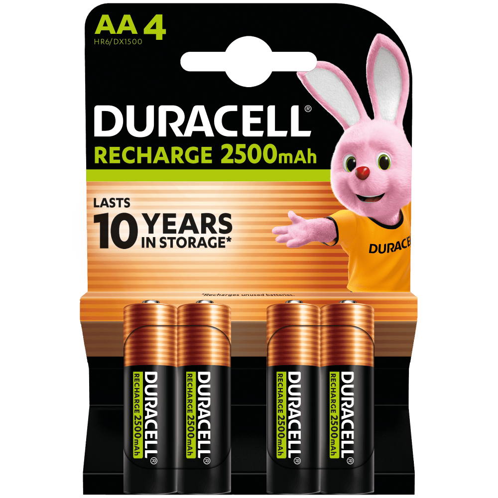 DURACELL - RECHARGEABLE BATTERY HR6 AA 2500mAh 2 UNIT