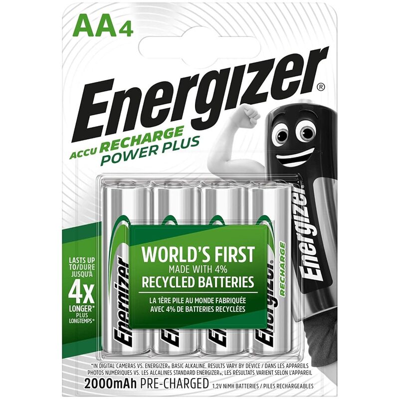 Energizer wiederaufladbare AA-Batterien, 4er-Pack