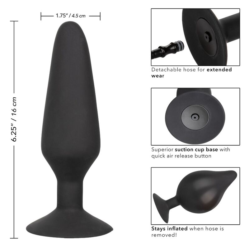 XL Silicone Inflatable Plug — Black