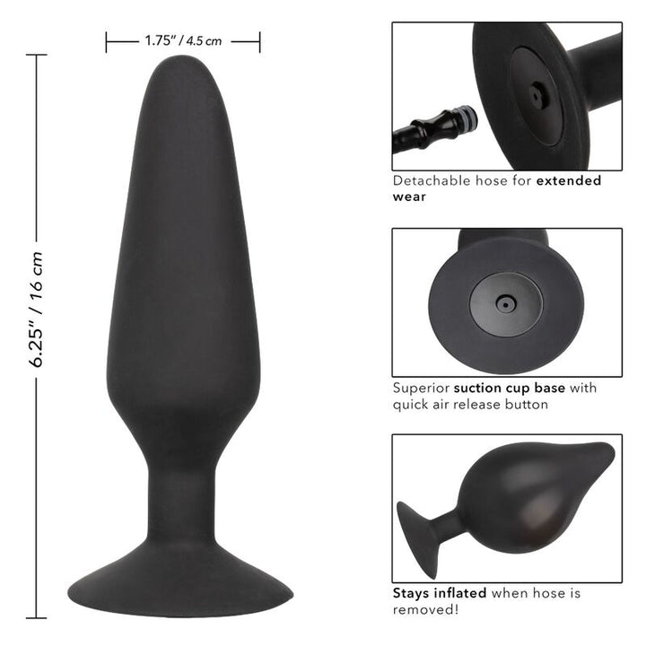 XL Silicone Inflatable Plug — Black