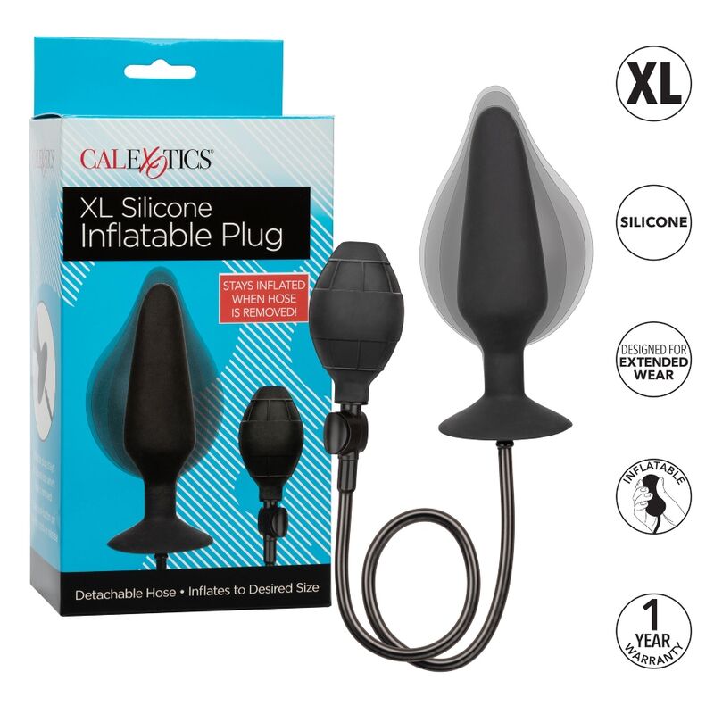 XL Silicone Inflatable Plug — Black