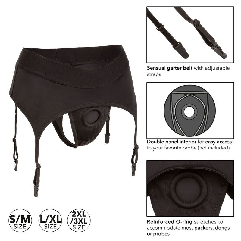 Calexotics - Boundless Thong With Garter L/xl