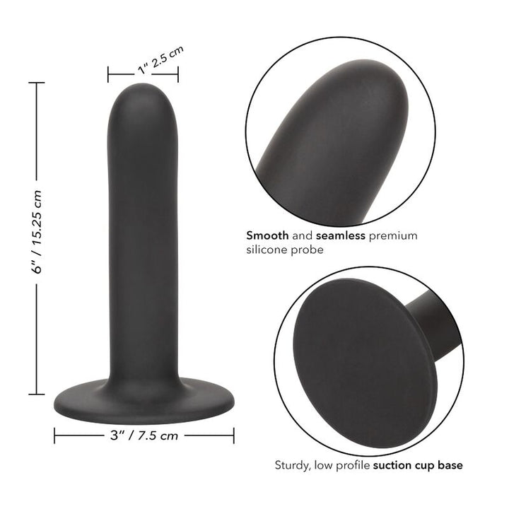 Calexotics Boundless Dildo 15.25 CM Harness Compatible — Black, Silicone