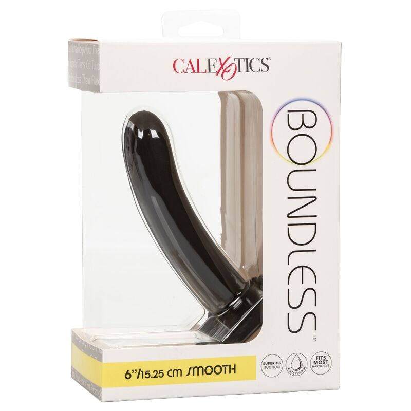 Calexotics Boundless Dildo 15.25 CM Harness Compatible — Black, Silicone