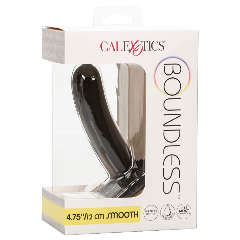 Calexotics Boundless Dildo 12 CM Harness Compatible Smooth — Black, Silicone