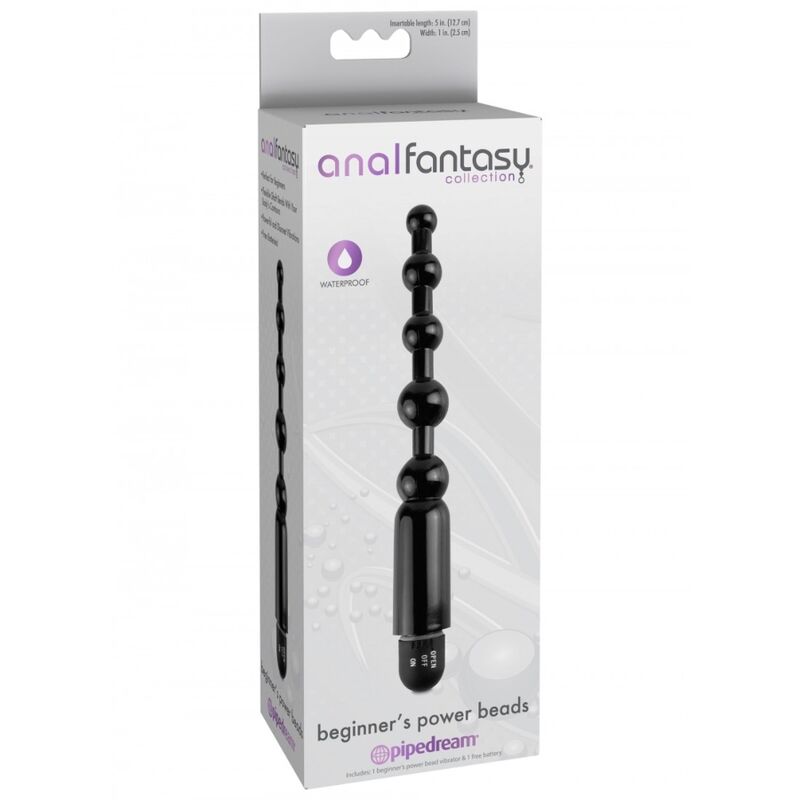 Anal Fantasy Vibrating Balls Beginners — Black silicone