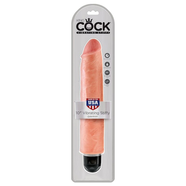 King Cock 25.4 CM Vibrating Stiffy Flesh — Skin