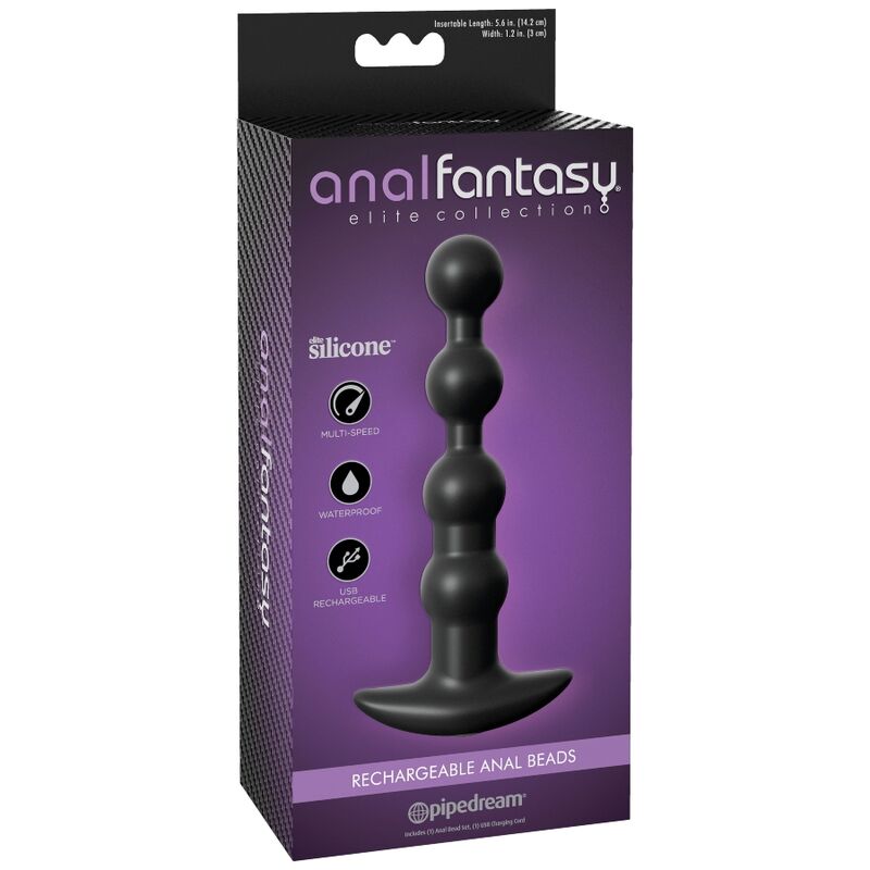 Rechargeable Anal Balls — Black silicone