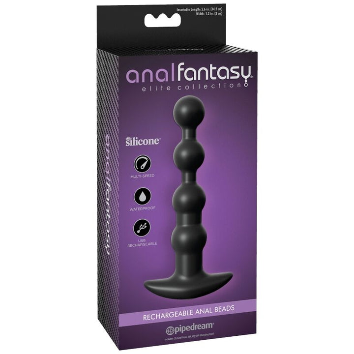 Rechargeable Anal Balls — Black silicone