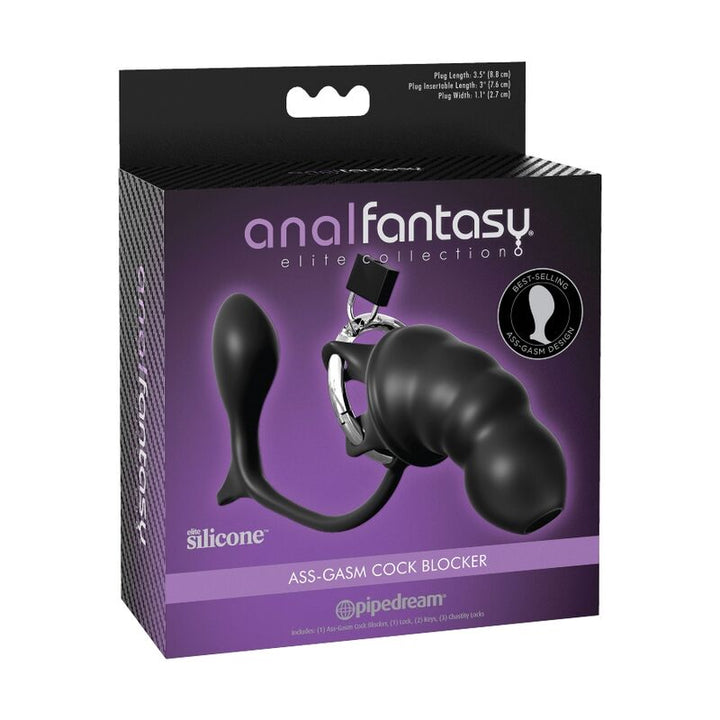 Ass-Gasm Cock Blocker — Black silicone