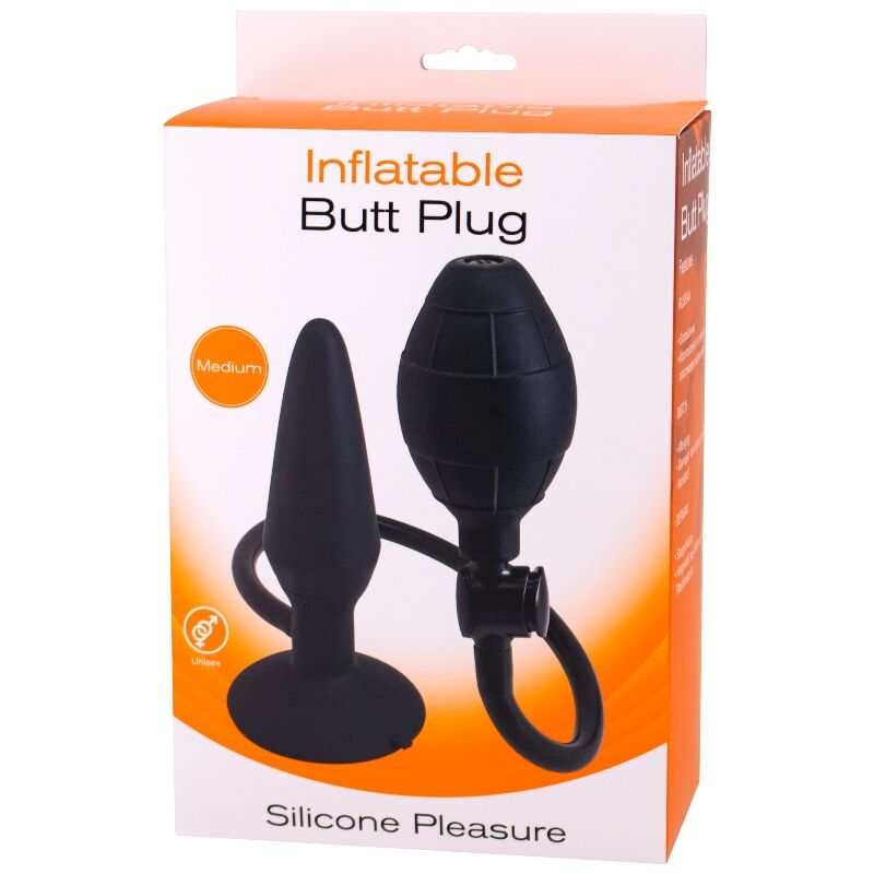Seven Creations Inflatable Anal Plug Size M — Pink silicone