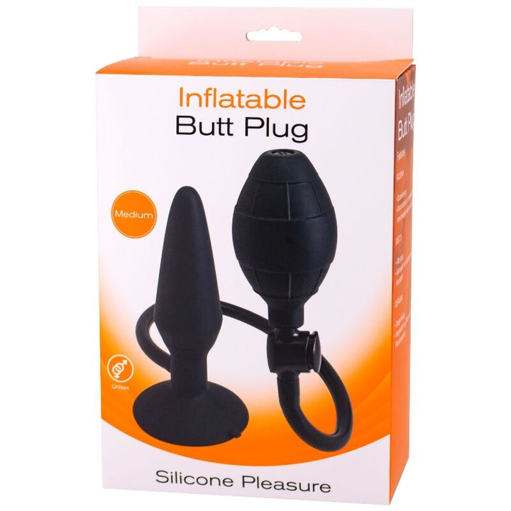 Seven Creations Inflatable Anal Plug Size M — Pink silicone