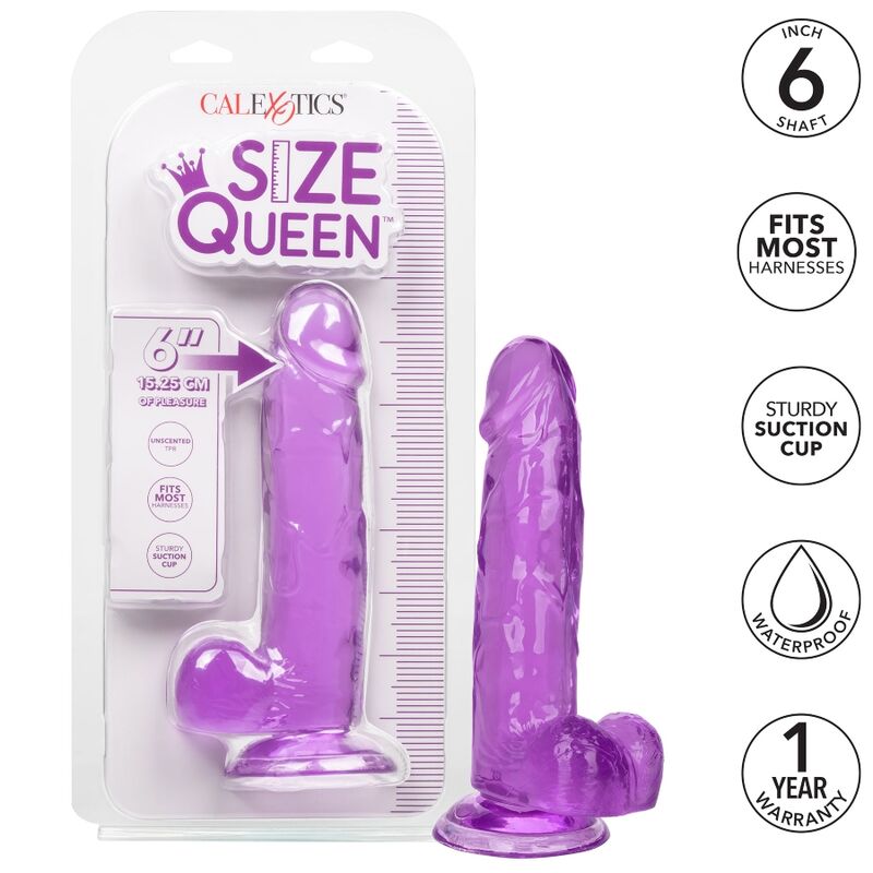 Calexotics Size Queen Dildo Purple 15.3 CM — Purple, TPR
