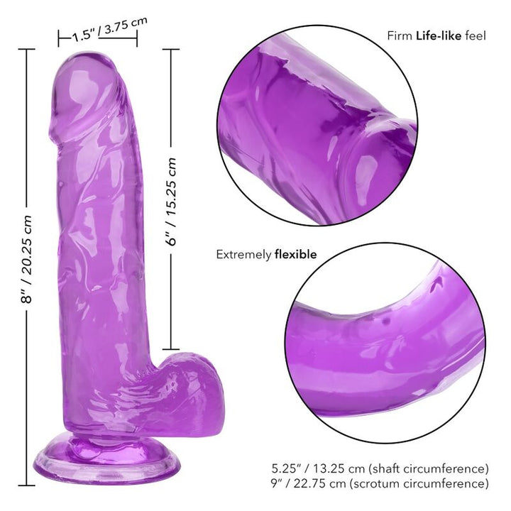 Calexotics Size Queen Dildo Purple 15.3 CM — Purple, TPR