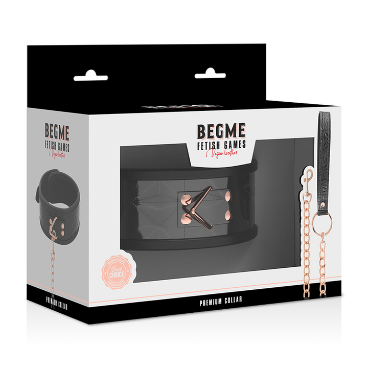 Begme Black Edition - Premium Vegan Leather Collar With
