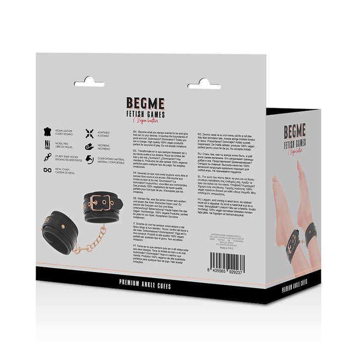 Begme Black Edition - Premium Ankle Cuffs With Neoprene Lining