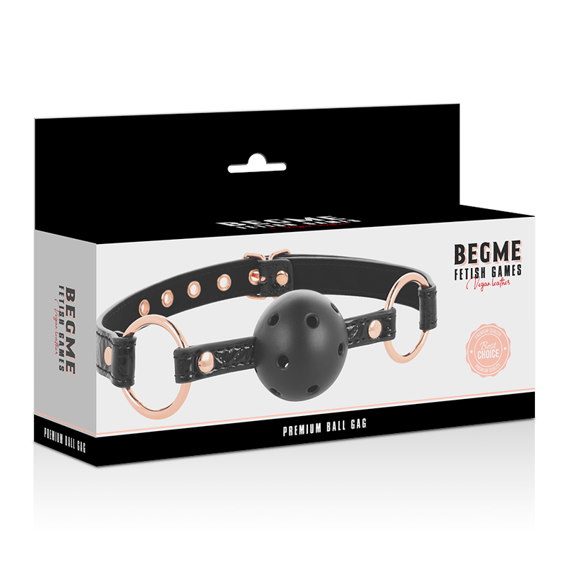 Begme Black Edition - Ball Gag Vegan Leather