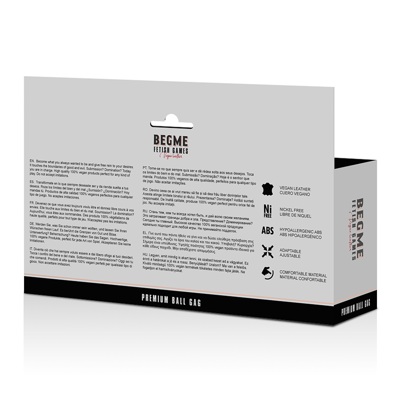 Begme Black Edition - Ball Gag Vegan Leather