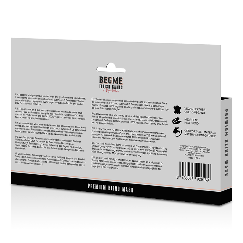 Begme Red Edition - Premium Blind Mask With Neoprene Lining