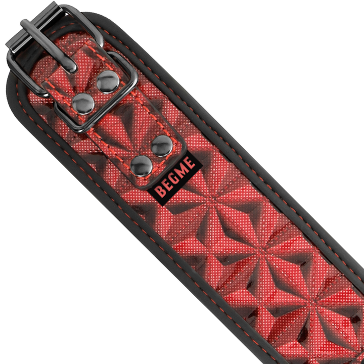 Begme Red Edition - Premium Vegan Leather Collar With Neoprene