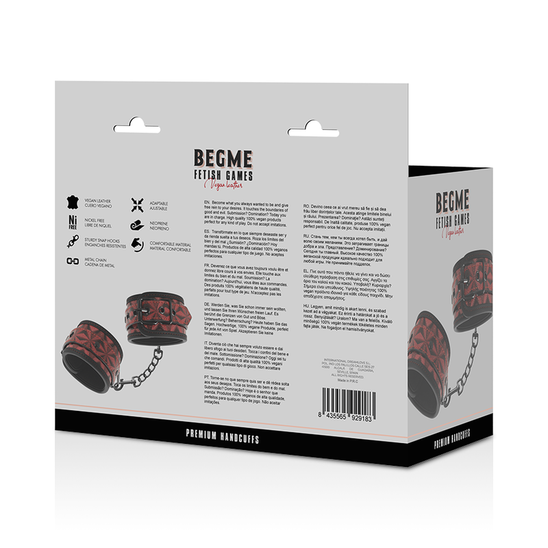 Begme Red Edition - Premium Handcuffs With Neoprene Lining