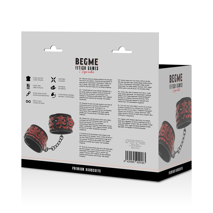Begme Red Edition - Premium Handcuffs With Neoprene Lining