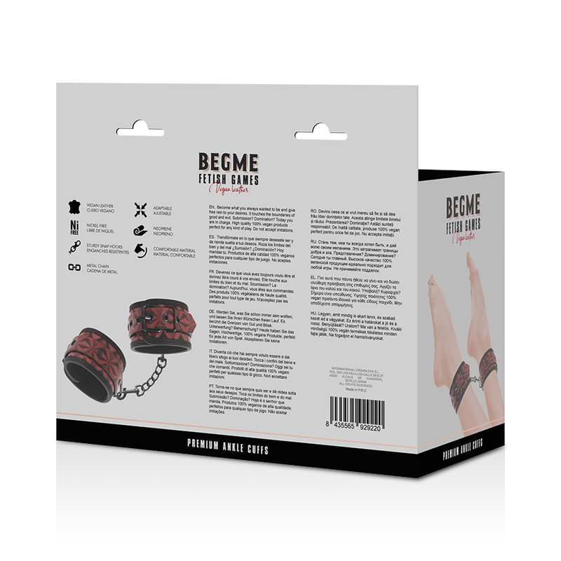 Begme Red Edition - Premium Ankle Cuffs With Neoprene Lining