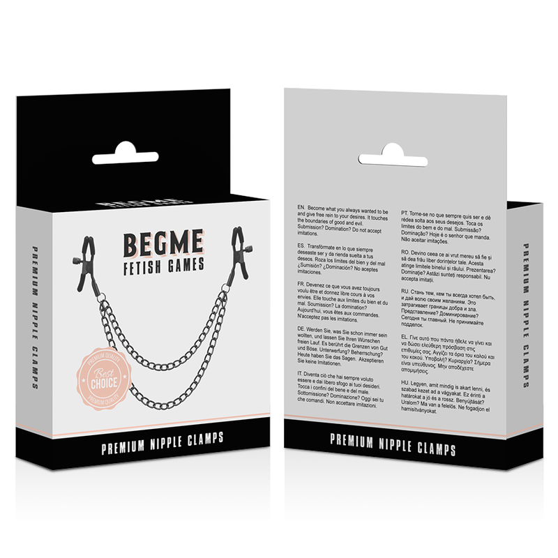 Begme Red Edition - Nipple Clips With Chain