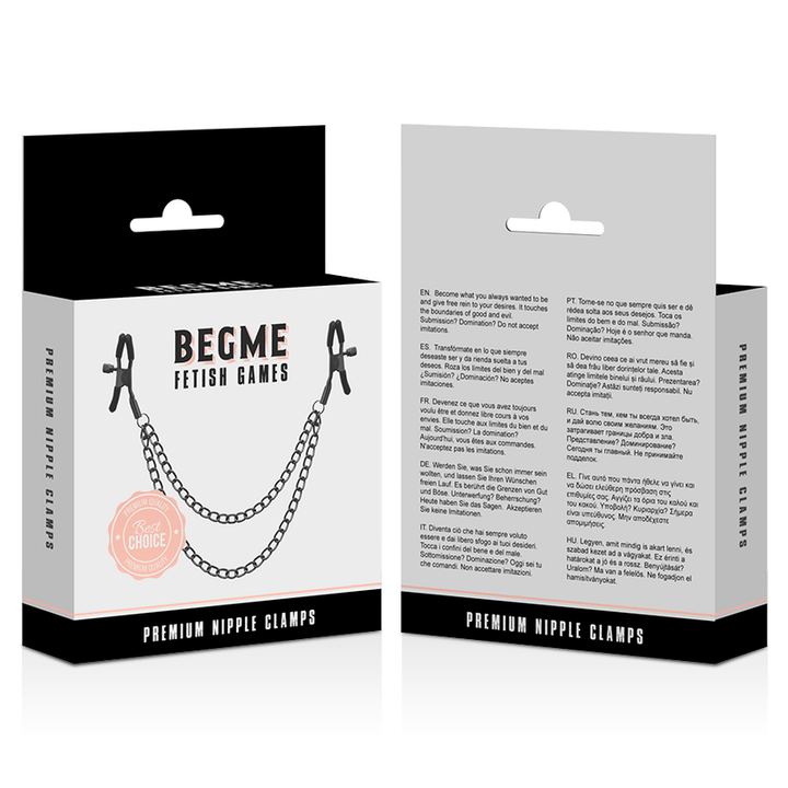 Begme Red Edition - Nipple Clips With Chain