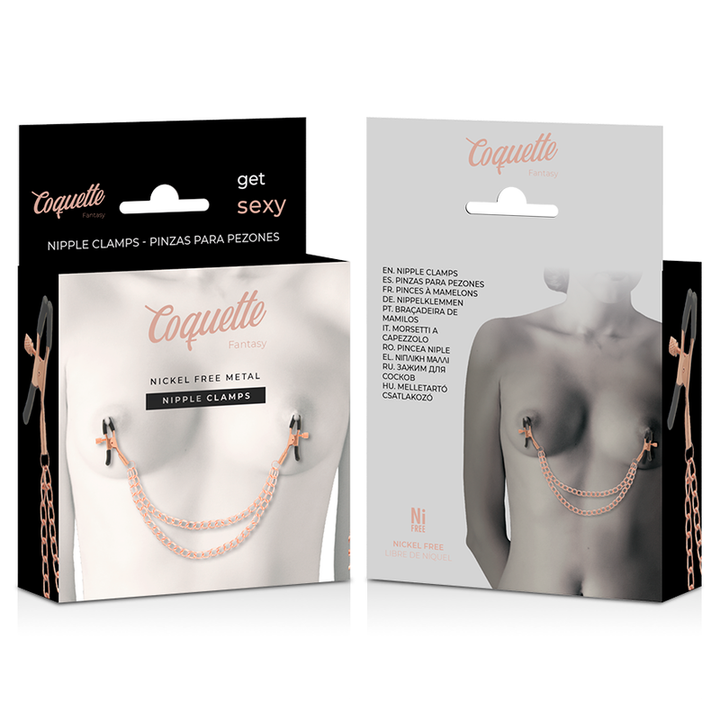 Coquette Chic - Desire Fantasy Metal Nipple Clips With Chain