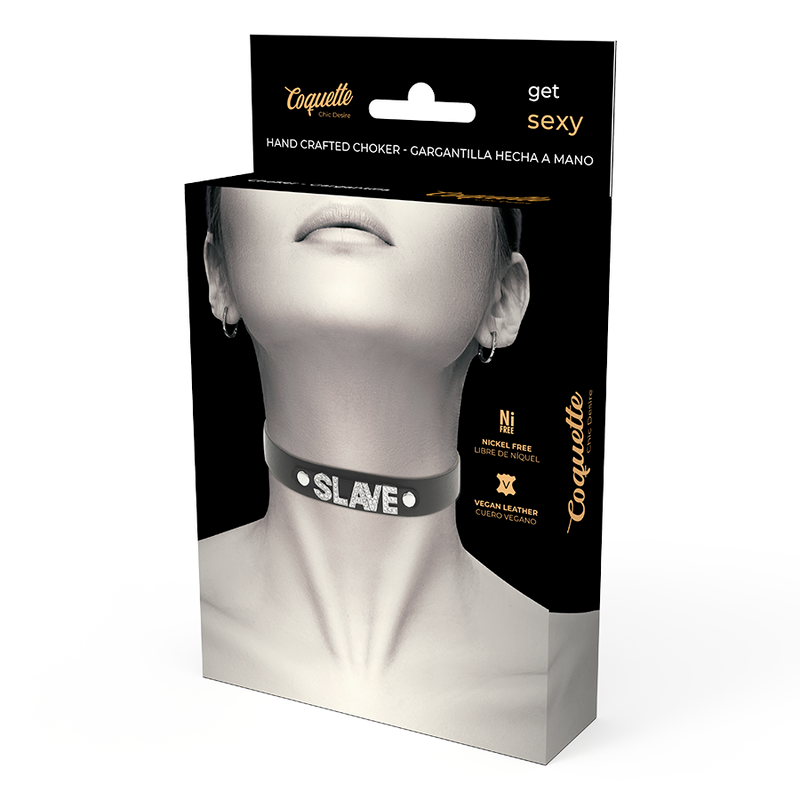 Coquette Chic - Desire Slave Vegan Leather Choker