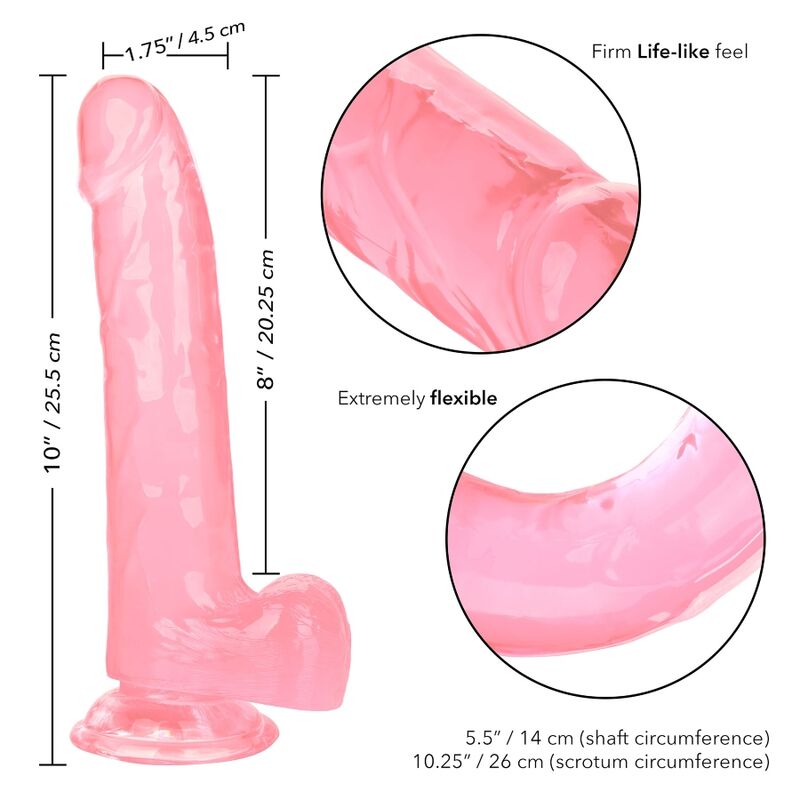 Calexotics Size Queen Dildo Pink 20.3 CM — Pink, TPR