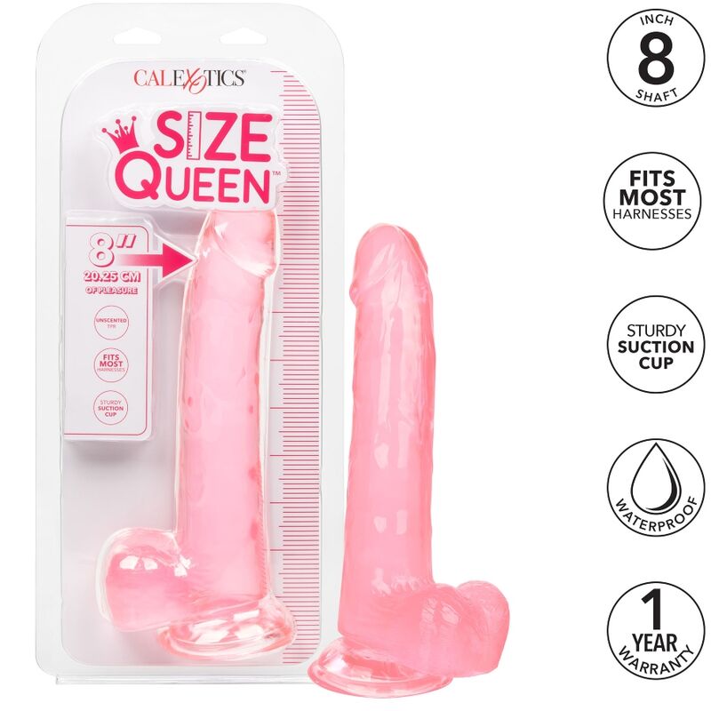 Calexotics Size Queen Dildo Pink 20.3 CM — Pink, TPR