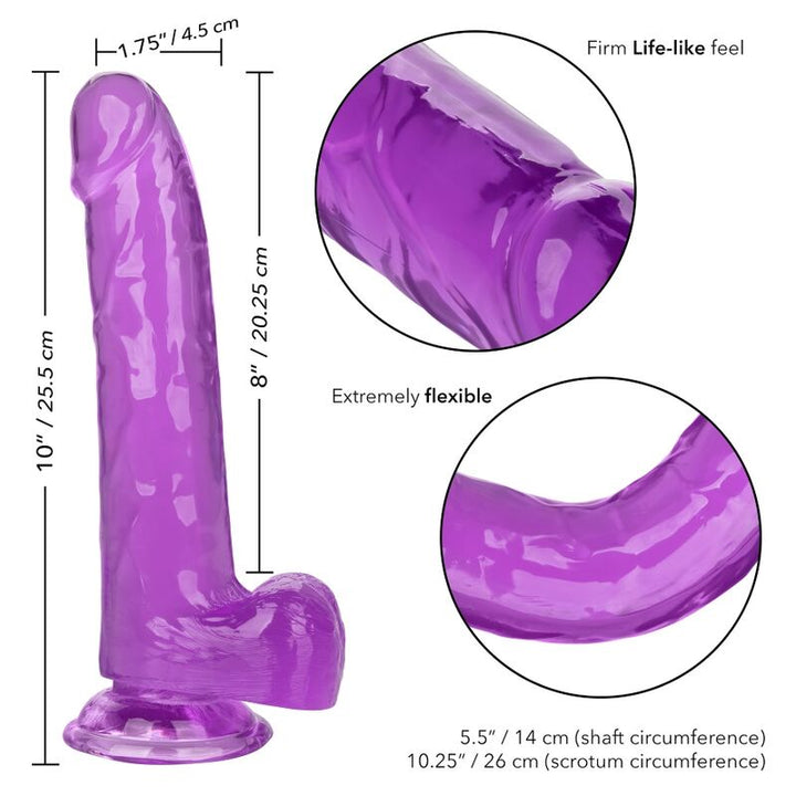 Calexotics Size Queen Dildo Purple 20.3 CM — Purple, TPR