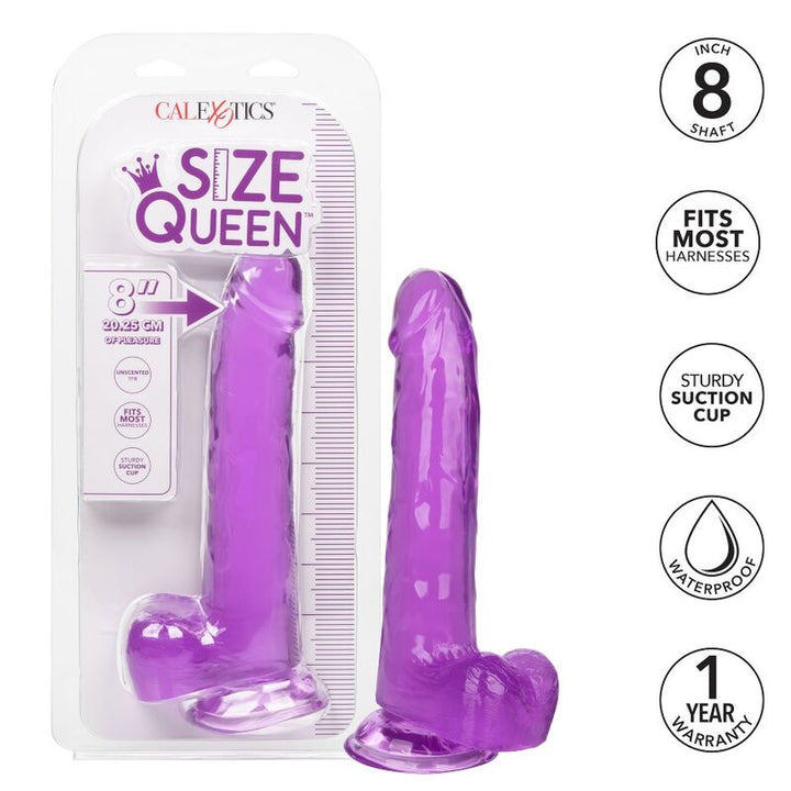 Calexotics Size Queen Dildo Purple 20.3 CM — Purple, TPR