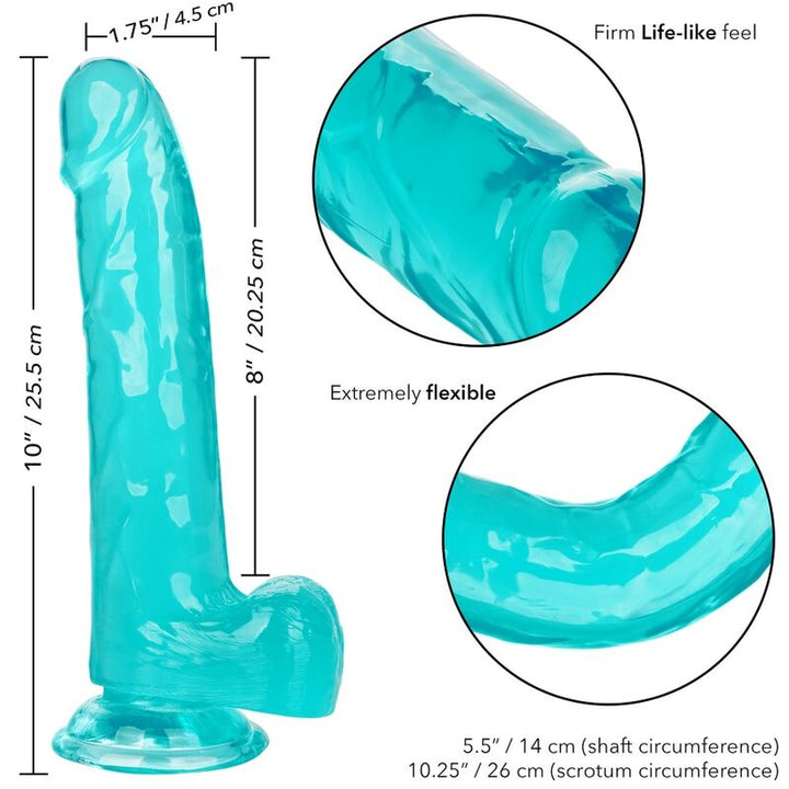 Calexotics Size Queen Dildo Blue 20.3 CM — Blue, TPR
