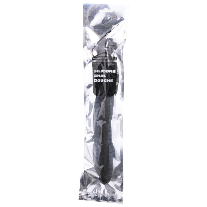 All Black - Ridged Shower Anal Silicone 27 CM