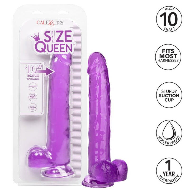 Calexotics Size Queen Dildo Purple 25.5 CM — Purple, TPR