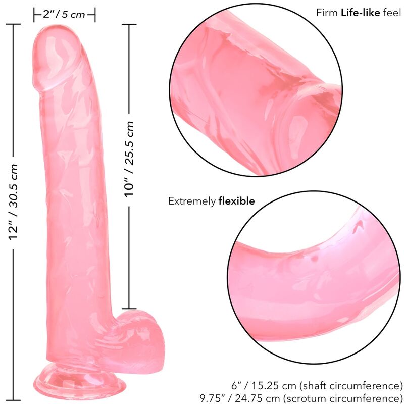 Calexotics Size Queen Dildo Pink 25.5 CM — Pink, TPR