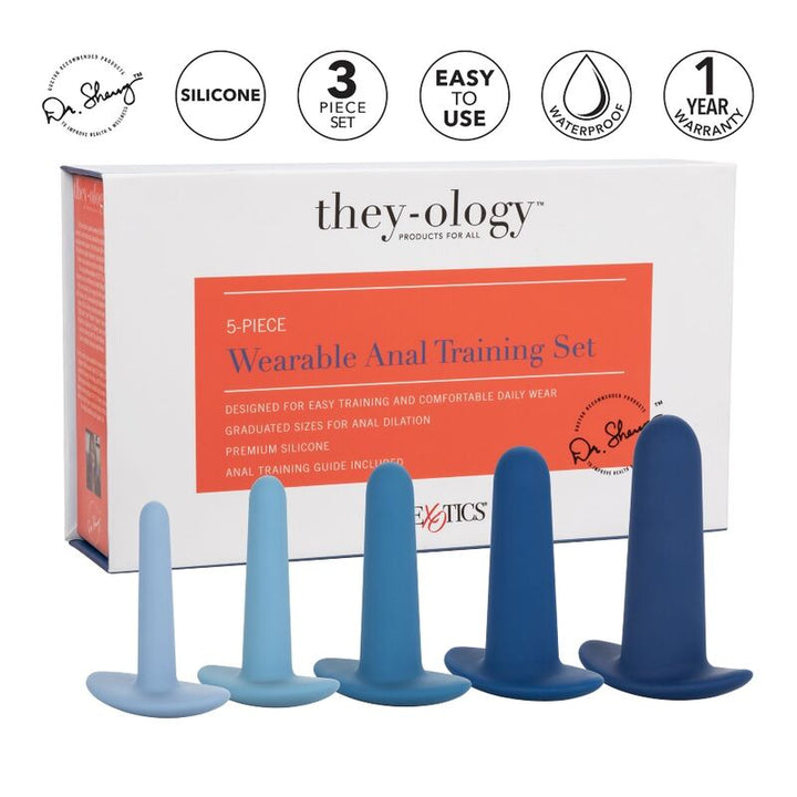 Wearable Anal Training Set 5 Pieces — Black