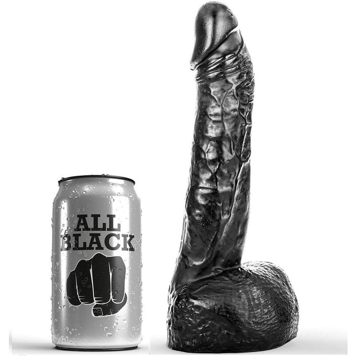 All Black Fisting Dildo 20 CM — Black PVC