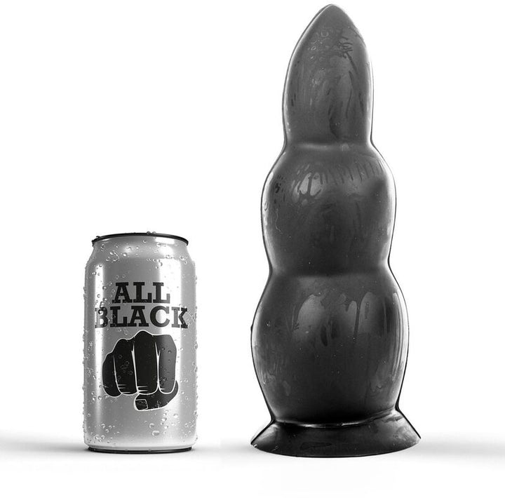 All Black Anal Plug 23 CM — Black PVC