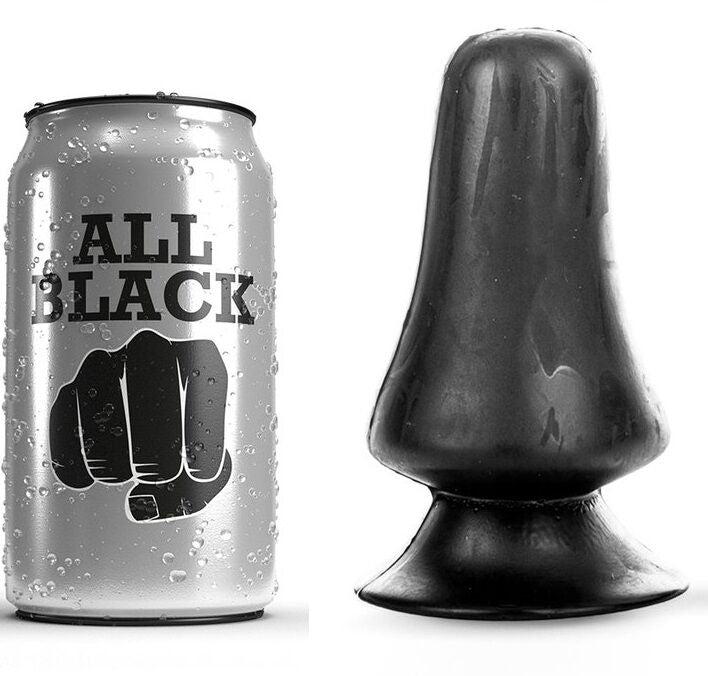 All Black Anal Plug 12 CM — Black PVC