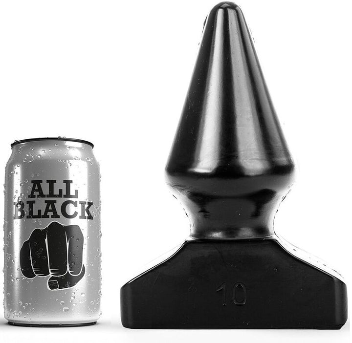 All Black Plug Anal 20,5 CM — Black PVC