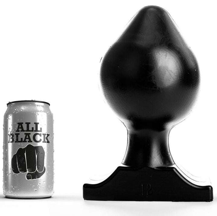 All Black Plug 22,5 CM 12 Inch — Black PVC