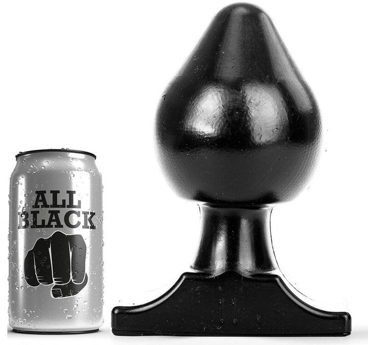 All Black Anal Plug 19 CM — Black PVC